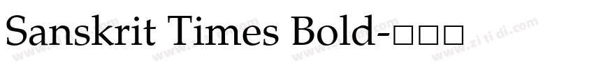 Sanskrit Times Bold字体转换